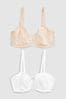 Nude/White DD+ Non Pad Strapless Bras 2 Pack