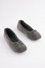 Charcoal Grey Ballerina Slippers