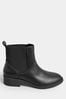 Yours Curve Black Extra Wide Fit Extra-Wide Fit PU Elastic Chelsea Boots, Extra Wide Fit