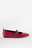 Red Monnalisa TEEN crystal-embellished touch strap sandals Schwarz