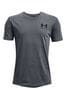 Under Armour Grey Boys Youth Sportstyle Left Chest Logo T-Shirt