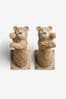 Natural Set of 2 Barnaby Bear Curtain Holdbacks