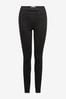 Black Super Stretch Soft Sculpt Pull-On Denim Leggings, Regular