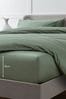 Sage Green Collection Luxe 400 Thread Count Deep Fitted 100% Egyptian Cotton Sateen Deep Fitted Sheet, Deep Fitted