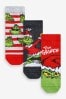 Grinch Red/Black Christmas License Socks 3 Pack