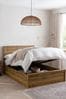 Oak Effect Bronx Wooden Ottoman Storage Bed Frame