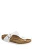 Birkenstock Gizeh Birko Flor White Patent Sandals