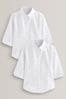 White Regular Fit 2 Pack Three Quarter Sleeve School Blouses (3-17yrs), Regular Fit