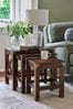 Laura Ashley Dark Chestnut Balmoral Set of 3 Nest Of 3 Tables