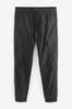 Black Regular Tapered Stretch Utility Cargo Trousers, Regular Tapered Fit