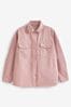 Simply Be Pink Washed Oversized Denim Shirt