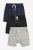 Marineblau/Grau/Blau - Leichte Jersey-Shorts, 3er-Pack (3 Monate bis 7 Jahre)