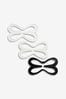 Black/White/Clear Racer Back Clips Three Pack