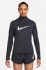 Nike Black Swoosh Dri-FIT Half Zip Mid Layer