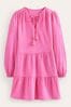 Boden Pink Cheesecloth Mini Dress