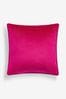 Fuchsia Pink 43 x 43cm Matte Velvet Cushion, 43 x 43cm