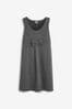 Grey Jersey Stretch Bow School Pinafore (3-14yrs)