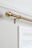 Antique Brass Ball Finial Extendable Curtain 28mm Pole Kit