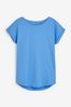 Red Round Neck Cap Sleeve T-Shirt, Regular