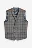 Trimmed Check Suit: Waistcoat