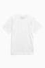 Weiß - Reguläre Passform - Essential T-Shirt mit Rundhalsausschnitt, Regular Fit