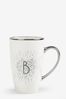 Silver Monogram Latte Mug