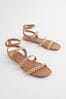 Tan Brown Regular/Wide Fit Forever Comfort® Studded Detail Sandals