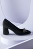 Black Regular/Wide Fit Forever Comfort® With Motionflex Hardware Trim Square Toe Court Shoes