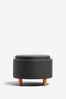Contemporary Tweed Linen Ashton Storage Footstool