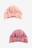 Baby Turbans With Bow 2 Pack (0mths-2yrs)