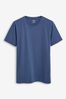 Blue Denim Regular Fit Essential Crew Neck T-Shirt, Regular Fit