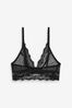 Black Non Pad Non Wire Lace Bra