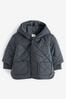Charcoal Grey Baby Quilted Jacket (0mths-2yrs)