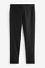 Black Slim Fit Suit Trousers With Side Adjuster