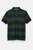 Joules Filbert Green & Navy Striped Polo Shirt