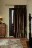 Olive Green Collection Luxe Heavyweight Plush Velvet Super Pencil Pleat Thermal Door Curtain