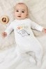 Ecru White Single Baby Sleepsuit (0-18mths)