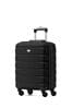 Flight Knight Ryanair Priority 4 Rollen Abs Hardcase Kabinenroller Handgepäck, 55 x 40 x 20 cm, Schwarz