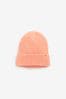 Peach Pink Rib Beanie Hat (1-16yrs)