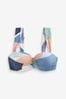 Blue Abstract Print Sandals, Sliders & Flip Flops