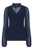 Blue Pour Moi Dakota Lace Sleeve Knit Jumper with LENZING™ ECOVERO™ Viscose