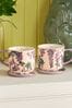 Cath Kidston Purple Wisteria Mug & Coaster Set 2 Pack