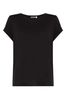Mint Velvet Black Cotton Star T-Shirt