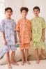 Multi Pastel Linear Character Short Pyjamas 3 Pack (3-16yrs)
