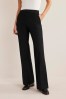 Boden Black Bi-Stretch Flared Trousers