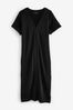 Black Jersey Kaftan Dress, Regular