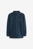 Navy Blue Long Sleeve Polo Shirt (3-16yrs)