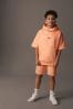 Orange Short Sleeve Hoodie and Shorts Set (3-16yrs)
