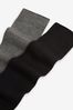 Black/Grey Super Soft Viscose Over The Knee Socks 2 Pack