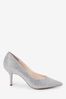 Silver Bridal Heatseal Court Shoes